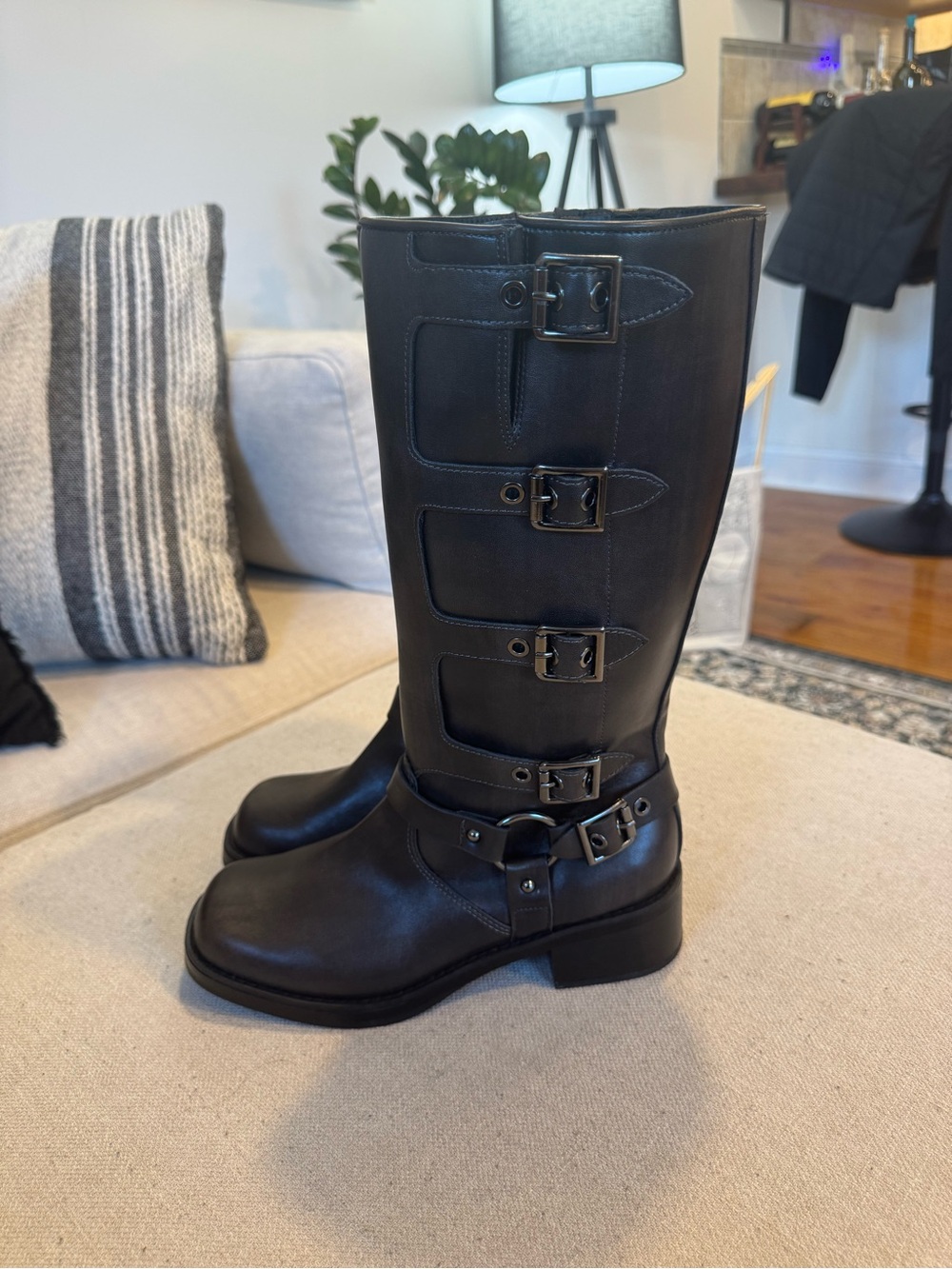 Wild Fable Rebel Tall Engineer Moto Buckle Boots, Brown, Sz 8.5, NWT